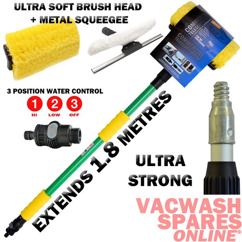 ULTIMATE WASH BRUSH 1.8M SQUEEGEE SOFT BRISTLE CARAVAN LORRY