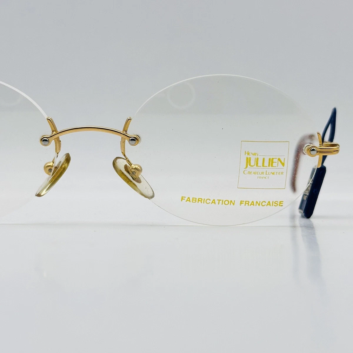 Henry Jullien Lunettes Hommes Femmes Ovale Or Double sans Monture Mod. 98 52 NOS