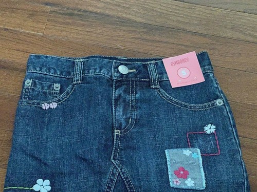 Gymboree Girls Floral Reef Hot Pink Woven Swing Top and Denim Flower Skort 5 5T - Picture 9 of 11