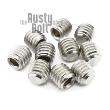 M5 x 5mm, Socket Set Screws Flat Point, A2 304 18-8, Stainless Steel