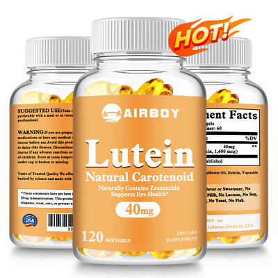 Lutein 40mg - Eye Strain Support, Premium Eye Protection Formula - Zeaxanthin