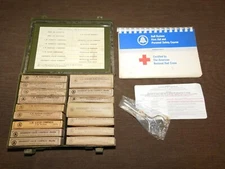 VINTAGE 1964 1966 BELL SYSTEM TELEPHONE METAL FIRST-AID KIT BOX COMPLETE