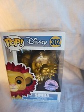 Funko POP! Simba With Leaf Mane (Gold) Disney #302 Disney Shop Exclusive