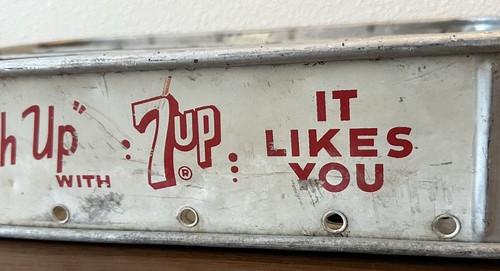 Vintage 7up 24 Flaschen Metall Transportkiste. La Grande, Oregon. Es mag dich. - Bild 3 von 14
