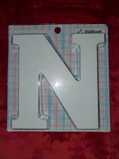 KidKraft 8 Inch White Wooden Letter 'N' - Hangs or Stands