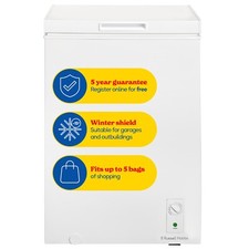 Russell Hobbs Chest Freezer 99L Freestanding White, 5 Year Guarantee RH99CF0E1W
