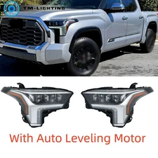 For 2022-2023 Toyota Tundra Headlights Left+Right Full LED Lamps w/Auto Leveling