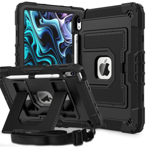For iPad 11th 10th Gen 2025 A16 Case Kids Friendly Shockproof Stand Cover Strap - Picture 25 of 104