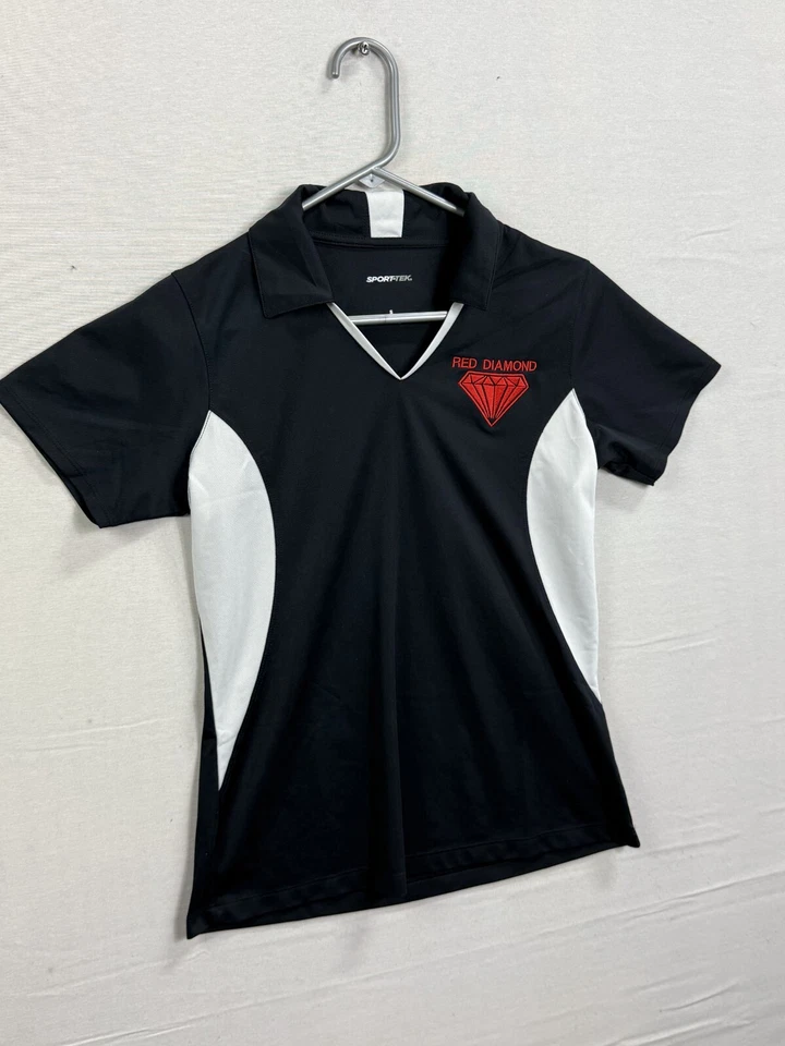 Polo Sport-Tek Rojo Diamante Personal Mujer S Negro Blanco Manga Corta Pullover Foto 2 de 4