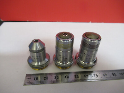 LOT AO AMERICAN OBJECTIVE 97X 10X 43X  3 ea  OPTICS MICROSCOPE PART T9-A-28