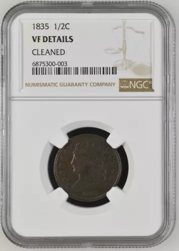 1835 Classic Head Half Cent - NGC VF DETAILS