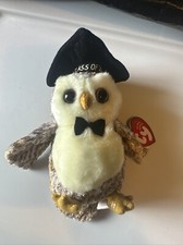 RARE Vintage Ty Beanie Baby Smarter the Owl Class of 2002 Graduation Collectible