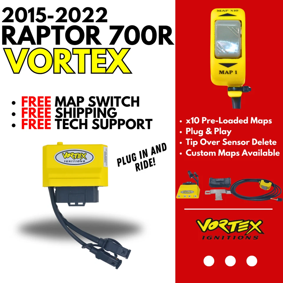 2015-2022 YAMAHA RAPTOR 700 (ATV) - VORTEX CONTROL UNIT W/HANDLEBAR MAP SWITCH - Image 2 of 4