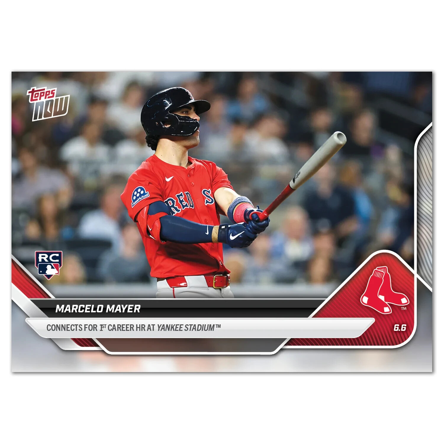 2025 Topps Now Card 266 Marcelo Mayer 1st Career HR @ Yankee Stadium!