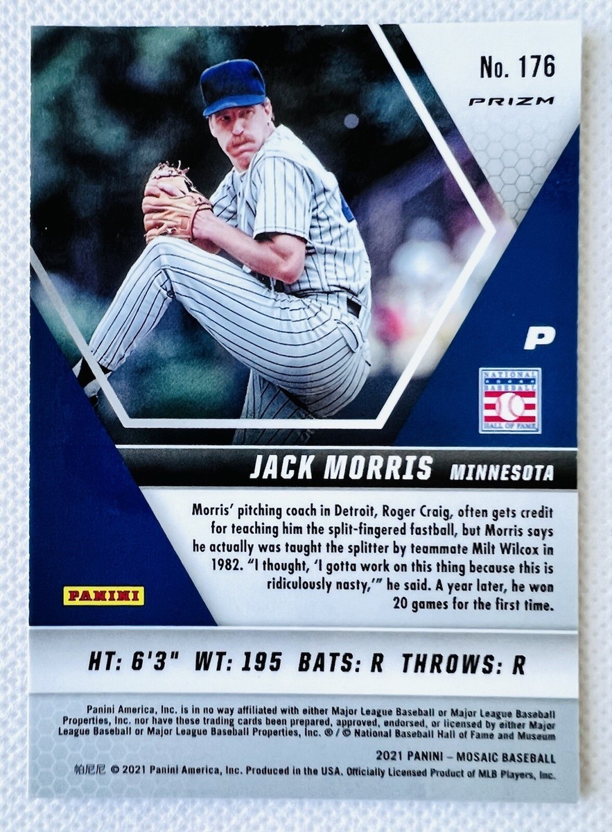 2021 Panini Mosaic Baseball Jack Morris Red Reactive Prizm SP Card