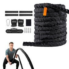 Uimoso Battle Rope 1.5" 40Ft Gym Workout Strength Training Exercise Fitness Rope