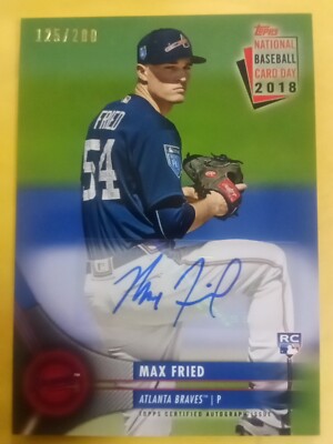 2018 Topps RARE National Baseball Card Day Max Fried RC Auto NICE CARD #125/200 | eBay 2018 Topps RARE National Baseball Card Day Max Fried RC Auto NICE CARD #125/200 | eBay
