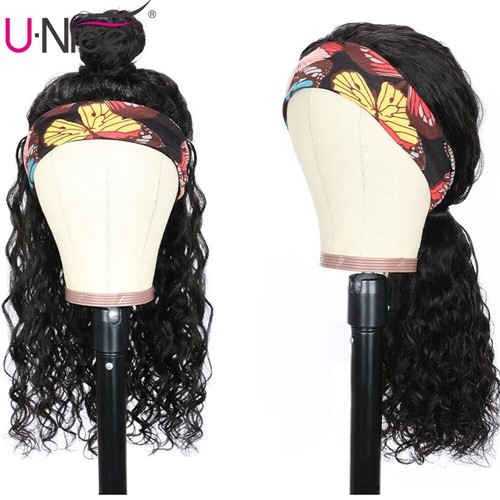 UNice Malaysian Water Wave Headband Human Hair Wig Glueless Wear and Go Wigs 18" - Picture 9 of 12