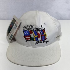 Vintage Atlanta Olympic Games Hat 1996 Olympics White Cap Snapback Deadstock