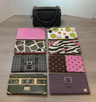 Miche Purse VTG Interchangeable Magnetic Black W/ Handles 8 Outer Shells 11 pcs