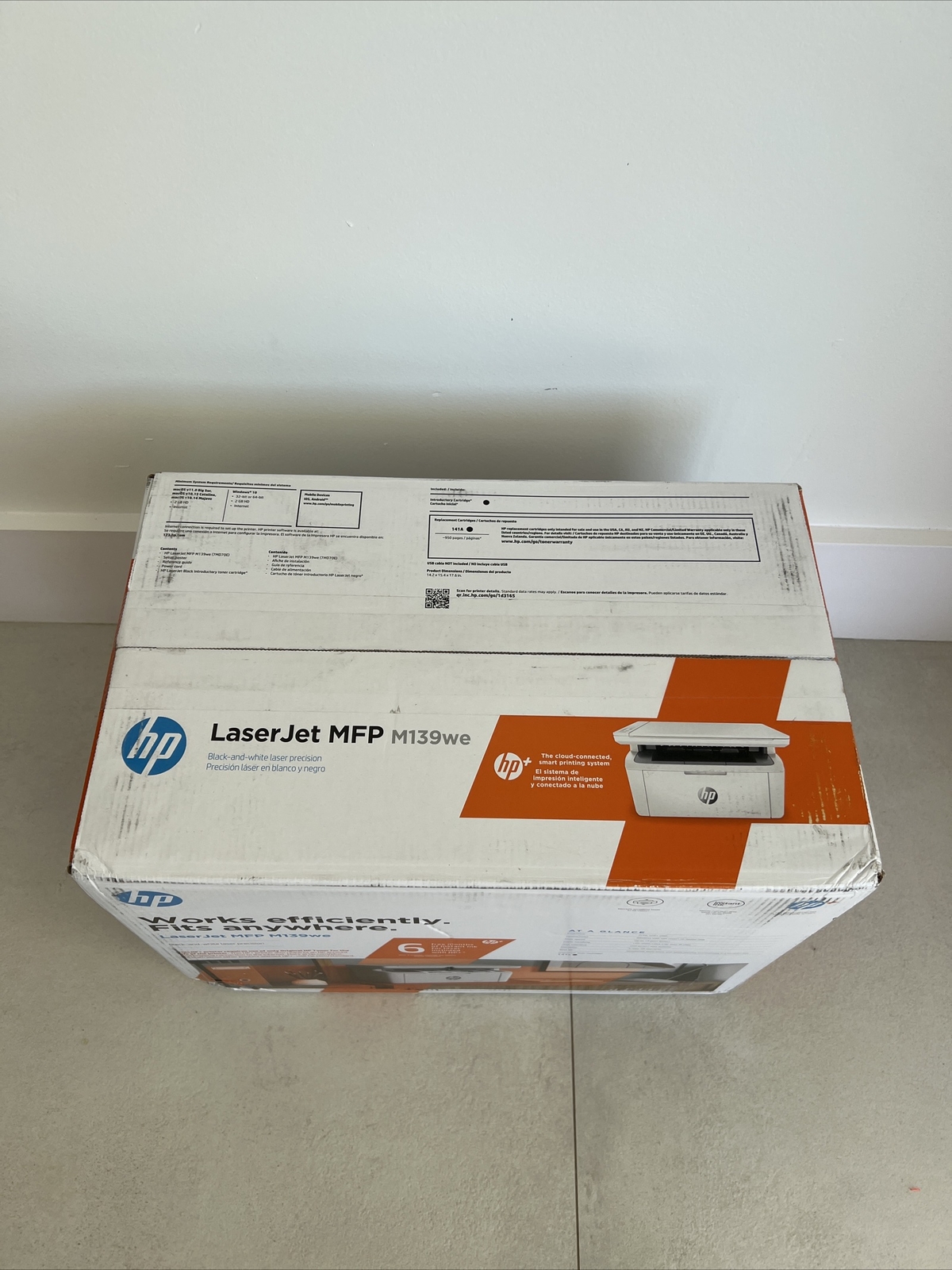 HP Laserjet MFP M139we Wireless Black & White Printer with HP+ and