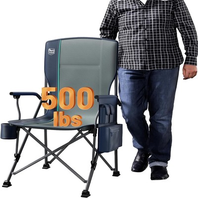 TIMBER RIDGE Oversized Folding Camping 24.38D x 19.75W x 42.5H Inch, Blue 