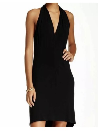 Go Couture SCHWARZES ärmelloses Kleid weiches Modal Stretch Strick T-Rücken LBD NEU S - Bild 1 von 10