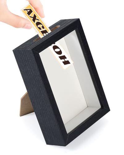 Shadow Box Frame Display Case with Slot, MDF & Plexiglass, DIY 3D 4