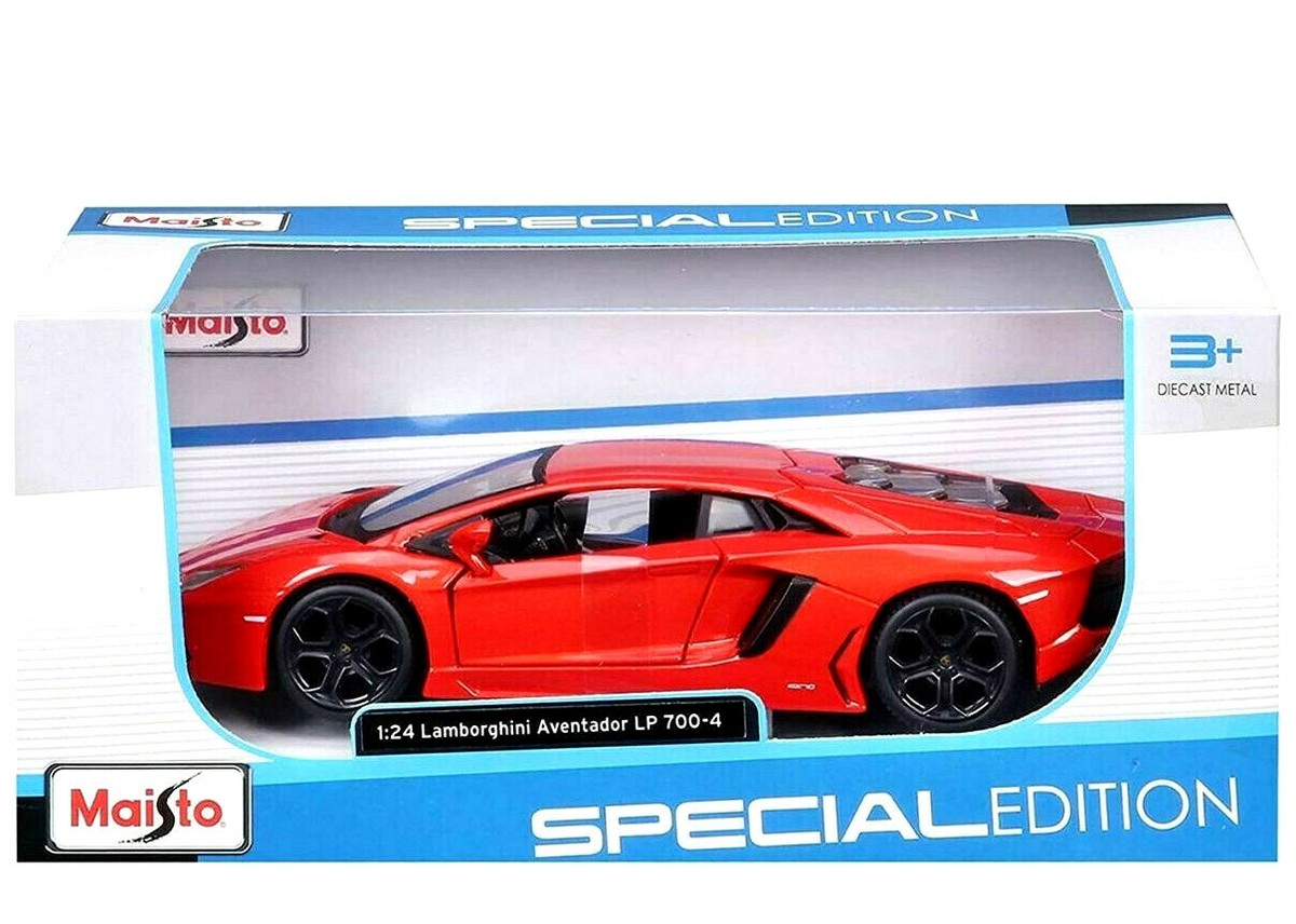 Lamborghini Aventador LP700-4 Orange 1:24 Diecast Model Car By