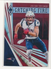2019 Panini Phoenix Julian Edelman Catching Fire Red /299