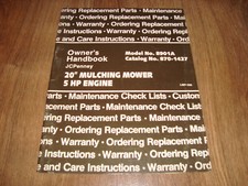 JCPenny Owners Handbook 20" Mulching Mower 5 HP Engine LMP-586 Model 8901A