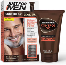 Just For Men Control GX Grey Reducing Beard Wash Shampoo 4 Fl Oz - Pack of 1
