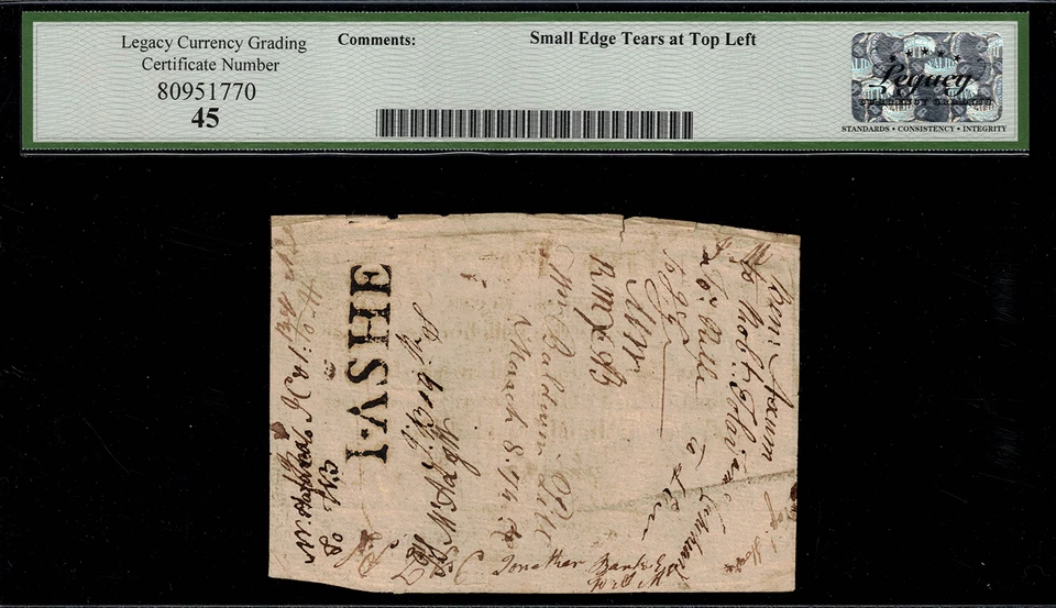 NC-143 Colonial Currency North Carolina December 1771 £5 5 Pounds Legacy 45 Comm - Image 2 of 2