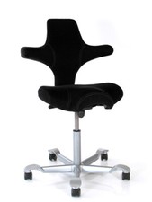 Bürostuhl Hag Capisco 8106 - Comfort 0050 schwarz - Gestell silber 