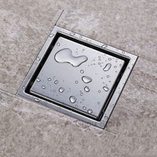 SUS304 Stainless Steel Square Bathroom Invisible Shower Floor Drain Tile Insert