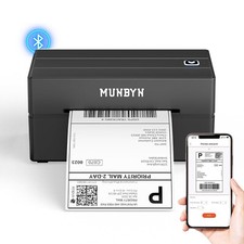 MUNBYN 130B Bluetooth Shipping Label Printer Wireless 4x6 Thermal Label Printer