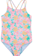 Hurley Girls Size 4-5yr One Piece Swimsuit UPF 50 MSRP 35