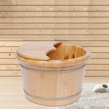 Foot Basin Feet Barrel Soaking Wood Bath Tub Bucket Foot Soaker Washing Sauna