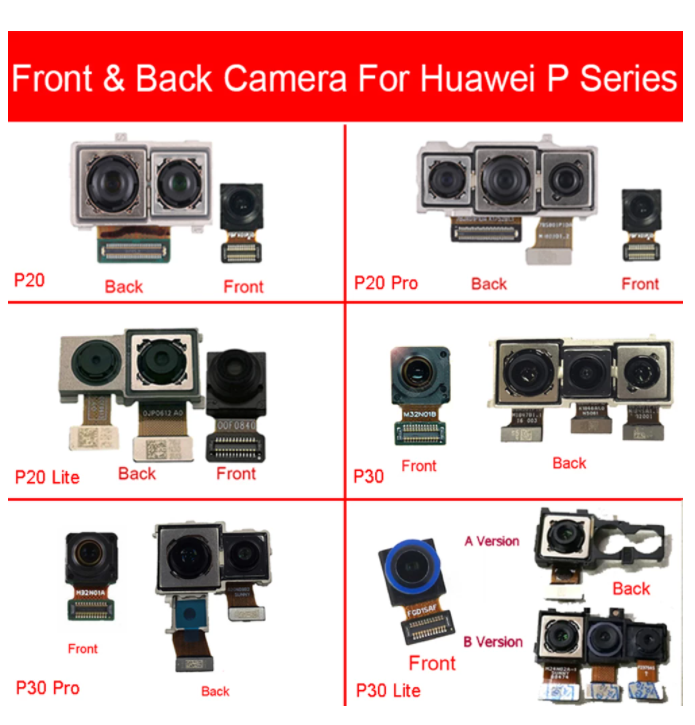Front Face Camera Rear Back Camera Replacement For Huawei P20 P30 Pro  Lite