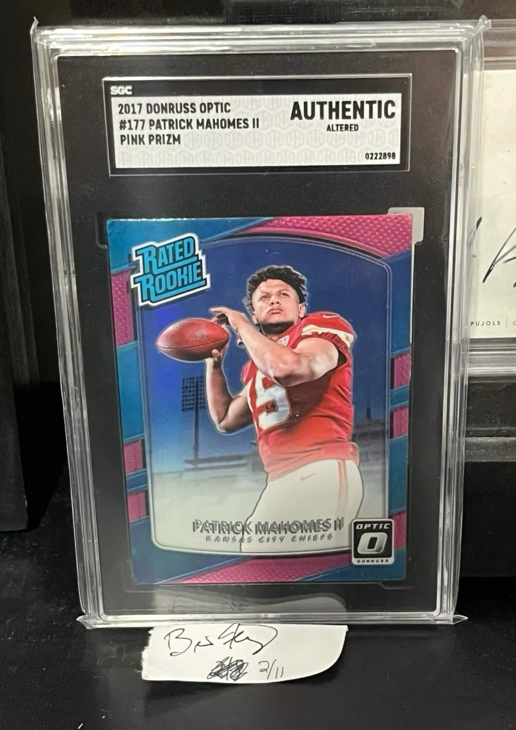 Patrick Mahomes trading card