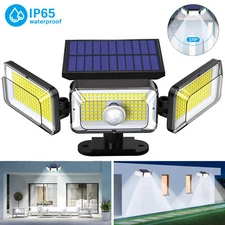 368 LED Solar Power Wall Lights PIR Motion Sensor Outdoor Garden Security Lamp
