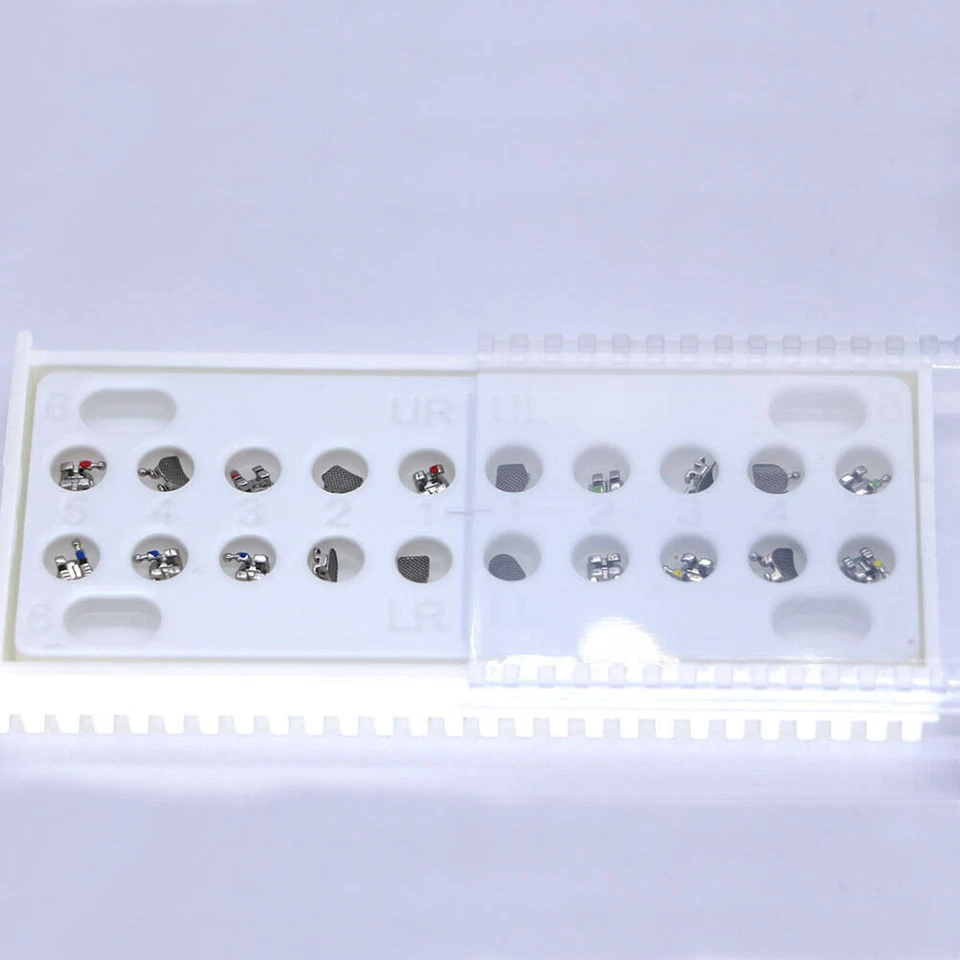 AU 50 kits soporte de ortodoncia dental estándar rojo 0,022" 345 ganchos chorro de arena Foto 4 de 4