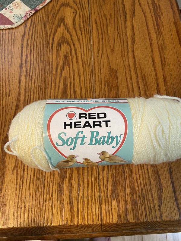 One Skein - Red Heart - Soft Baby - Powder Yellow - 7 Oz. - So Pretty!