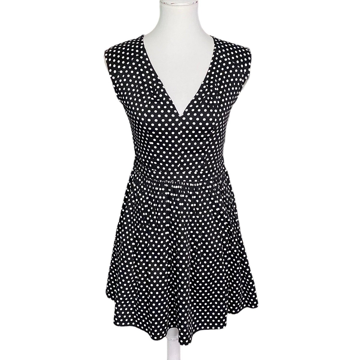 Tourism Topshop Petite Polka Dot Dress Needle Thread Fit Flare