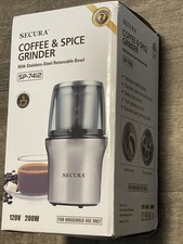 Secura CG7412-2Y Coffee Grinder with 2 