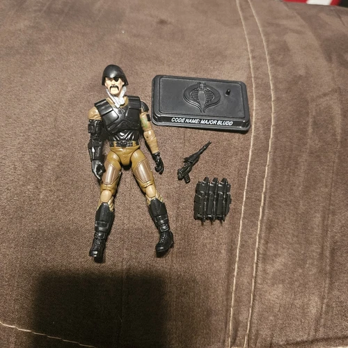 Major Bludd V8 Anniversary G.I. JOE COBRA 25th LOOSE Complete No File Card 
