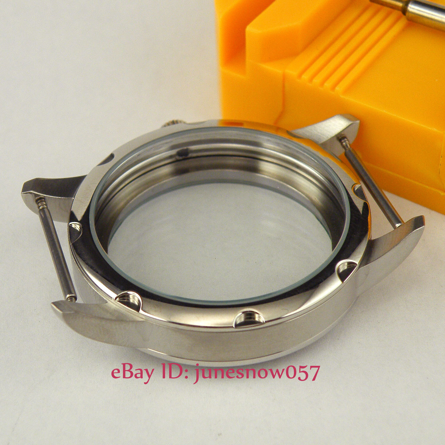 Watch Parts 44mm Fit ETA 6497 6498 Movement Stainless Steel Watch Case