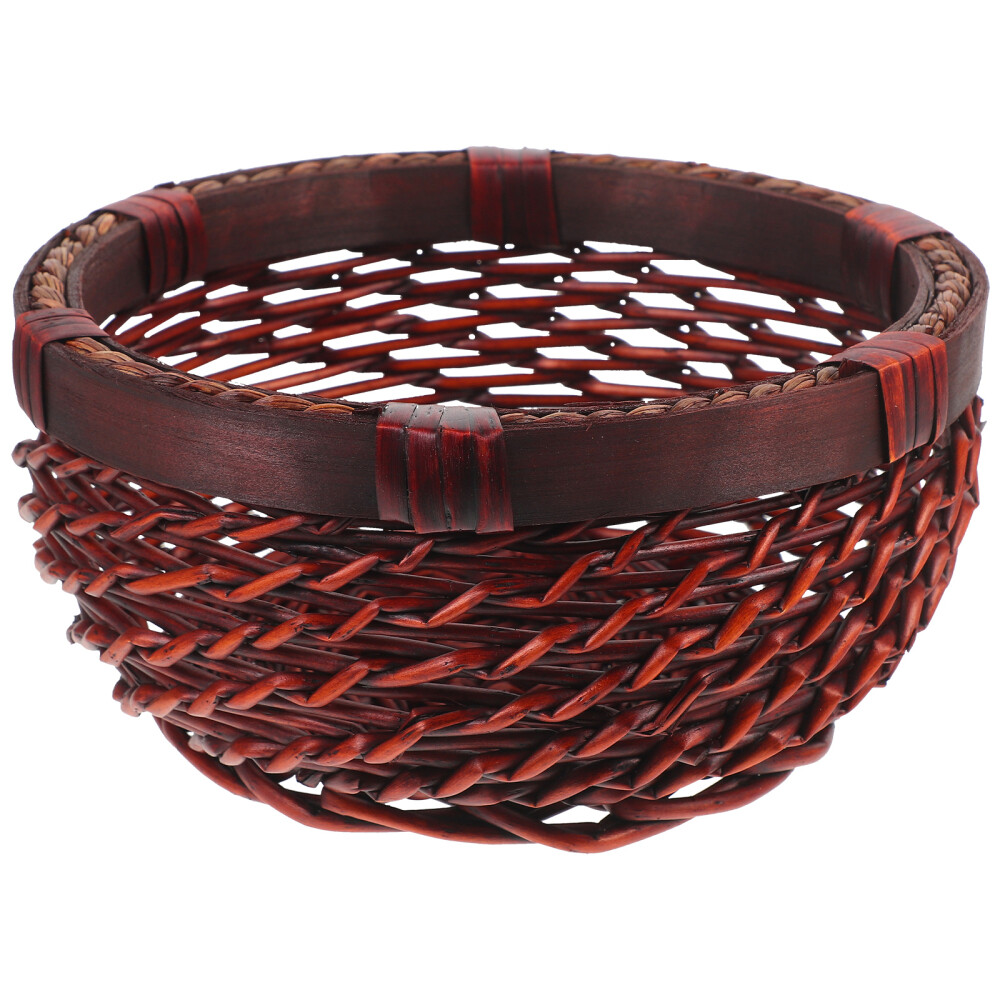 Rattan Bread Basket Serving Organizers Storage Shelving Tray Decor