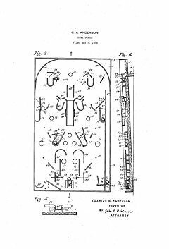 US Patent Print Gotham Toy Bagatelle 1930's Pinball Document
