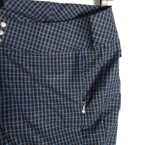 JOFIT Activewear Shorts Womens 14 Blue Zip Pockets Check Golf Tennis - Picture 10 of 10